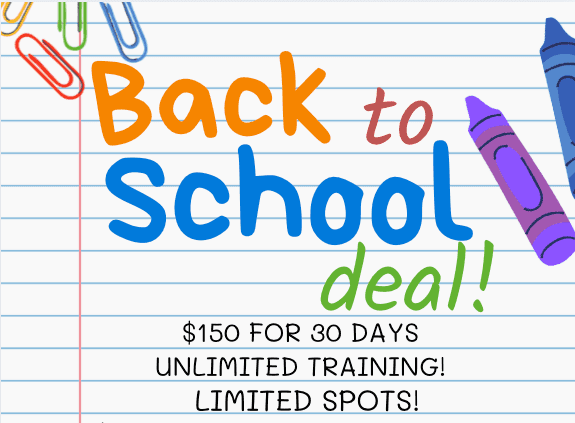 🎒 Back to School Training Special!